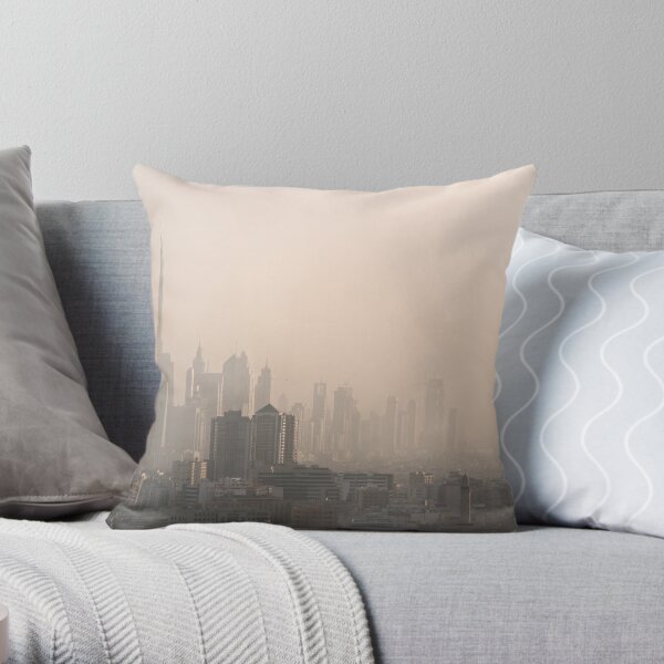 Dubai Skyline Throw Pillow