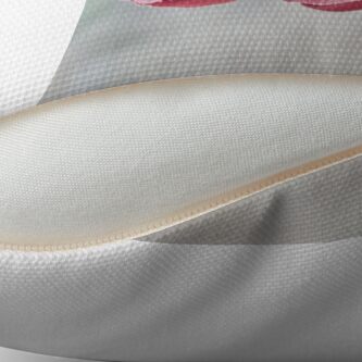 Alternate view of Frosted Red Rose Throw Pillow