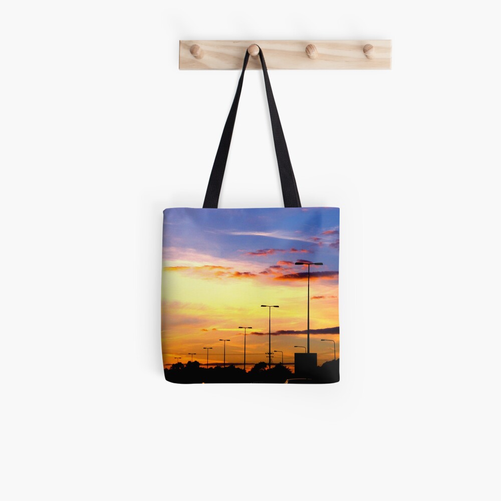 Sunset Lamp Posts Tote Bag