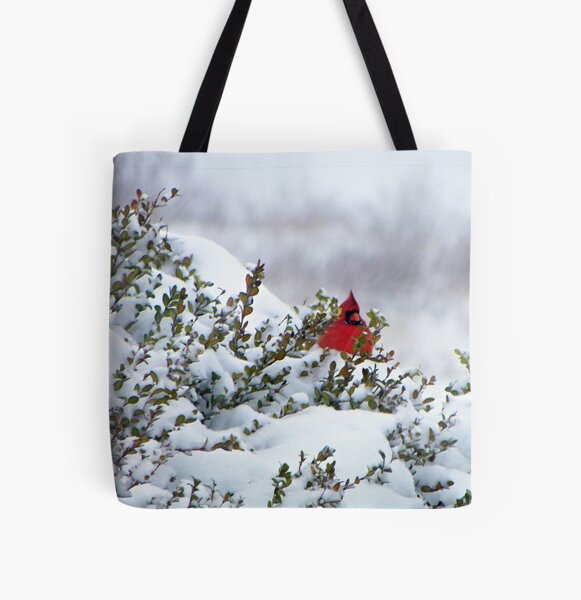 Waiting for a turn at the feeder All Over Print Tote Bag
