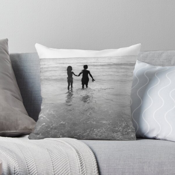 Into the Blue with You Throw Pillow