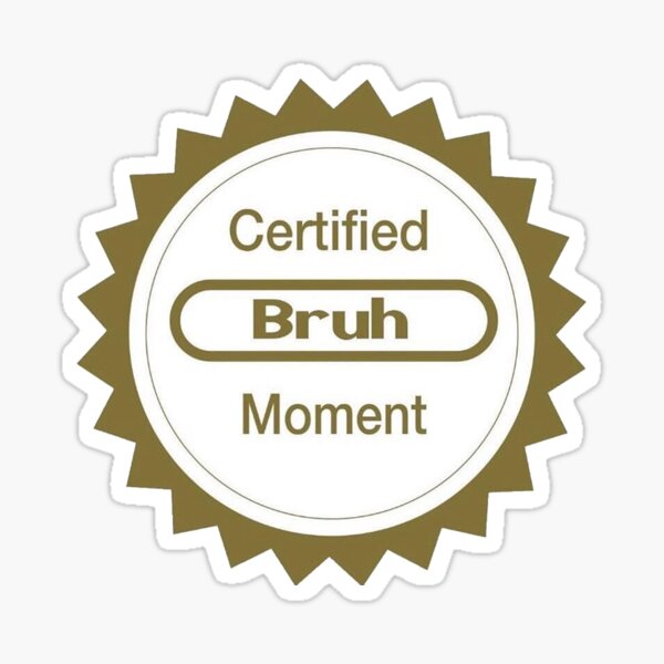 Bruh Moment Stickers Redbubble - roblox bruh decal