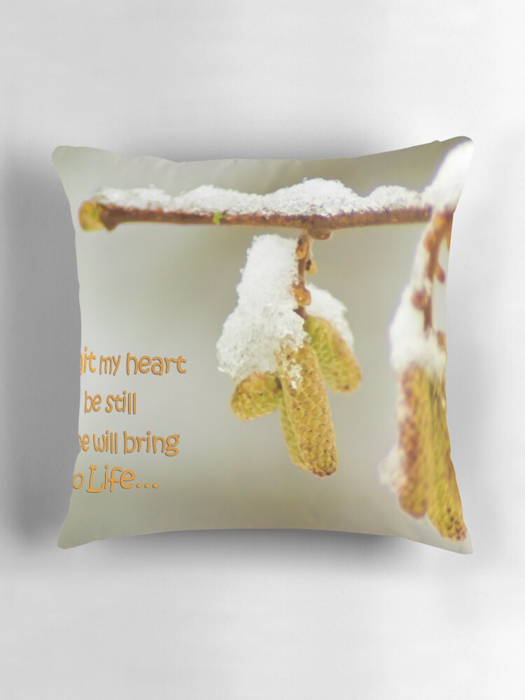 Thumbnail 3 of 4, Pillow, Wait my heart... designed and sold by steppeland.