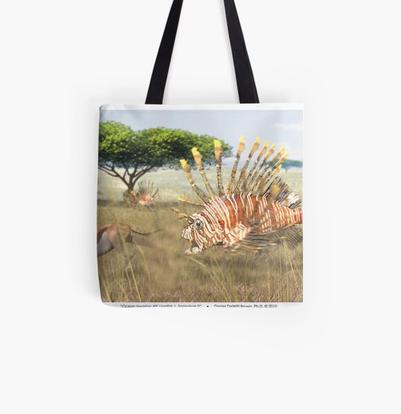 Ocean Invasion #9: Lionfish 1, Springbok 0 All Over Print Tote Bag