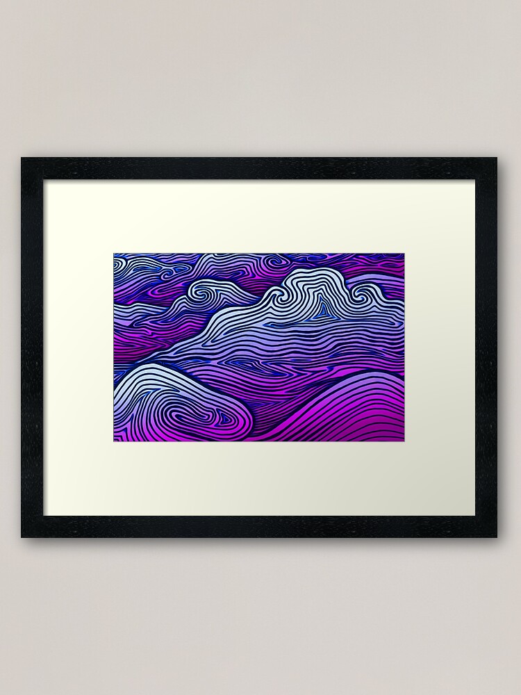 Alternate view of Clouds Swirling At Midnight Framed Art Print