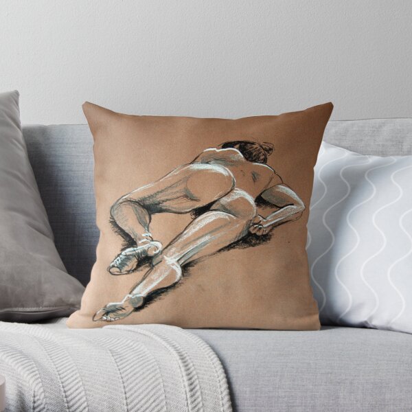 Reclining female nude #1 Throw Pillow