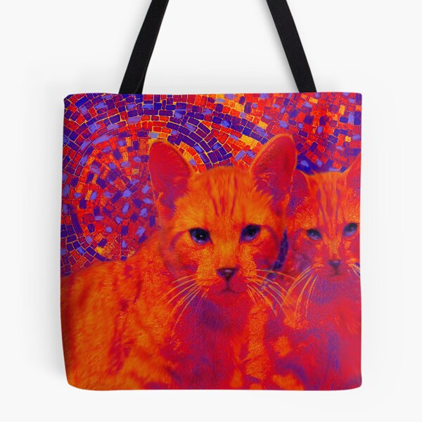 Item preview, pop art cats designed and sold by A Walk on the Wild Side.