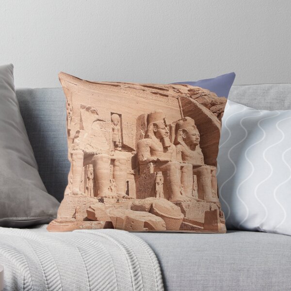 Abu Simbel Throw Pillow