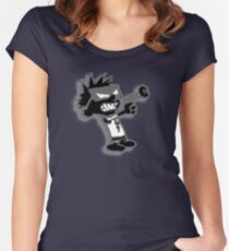 Spaceman Spiff - Black and Grey Women's Fitted Scoop T-Shirt