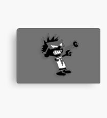 Spaceman Spiff - Black and Grey Canvas Print