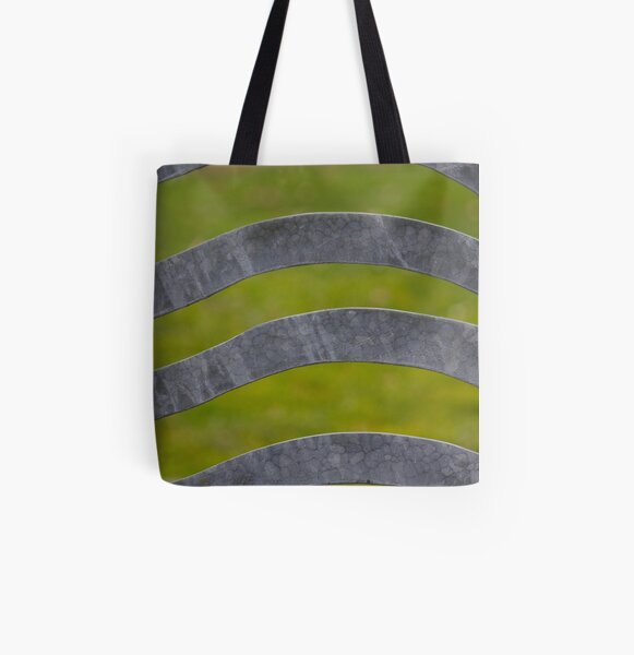 Waves of Steel All Over Print Tote Bag