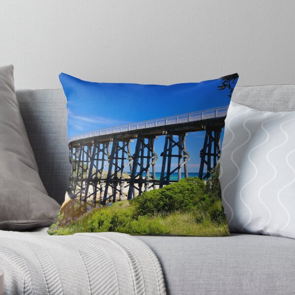 Kilcunda Rail Bridge Throw Pillow