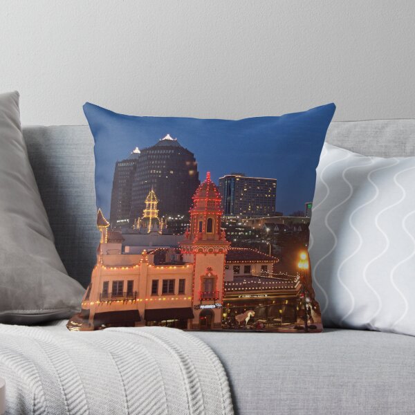 Kansas City Plaza Lights - Christmas Throw Pillow