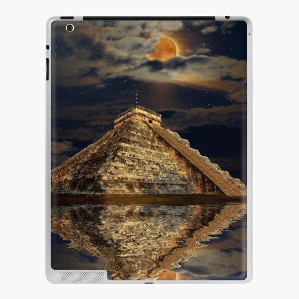 Chichen Itza Ancient Mayan Temple Art iPad Skin