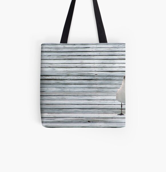 Solitary Seagull All Over Print Tote Bag