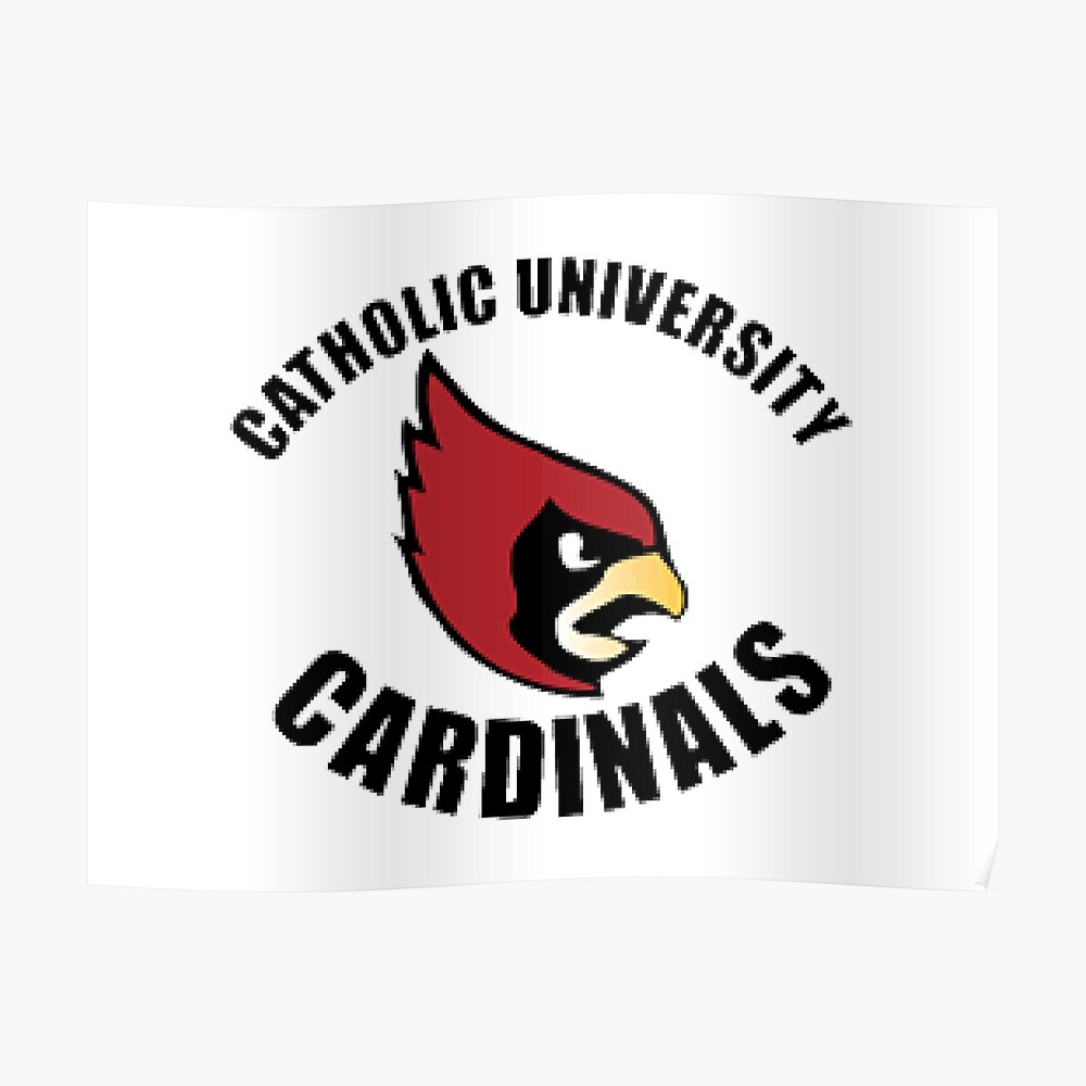 Men's Cardinal Catholic University Cardinals Football Name Drop Crewneck Pullover  Sweatshirt