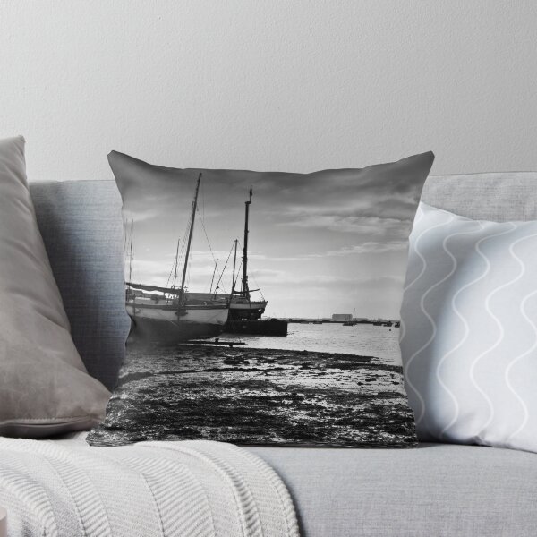 Boats - West Mersea, Essex Throw Pillow