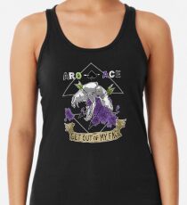Aro + Ace - Raus aus meinem Gesicht Racerback Tank Top