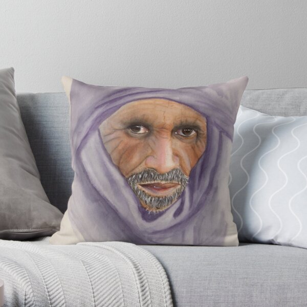 "Tuareg Elder" Throw Pillow
