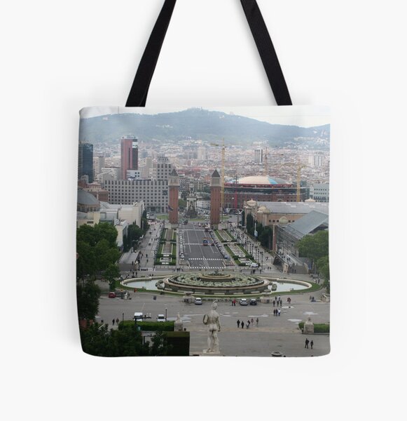 Barcelona - Place d'Espania from National Palace All Over Print Tote Bag