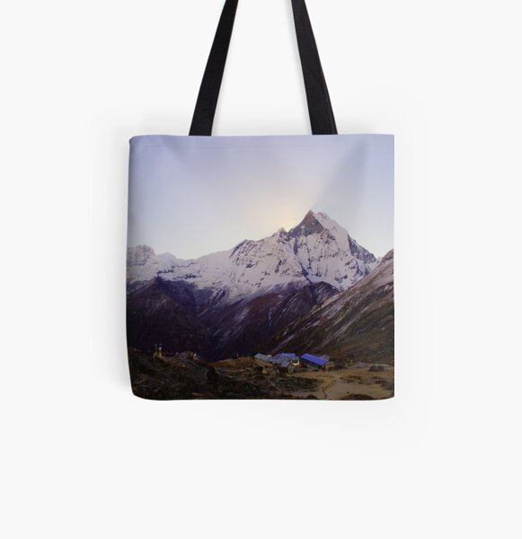 Annapurna Base Camp, Nepal. All Over Print Tote Bag