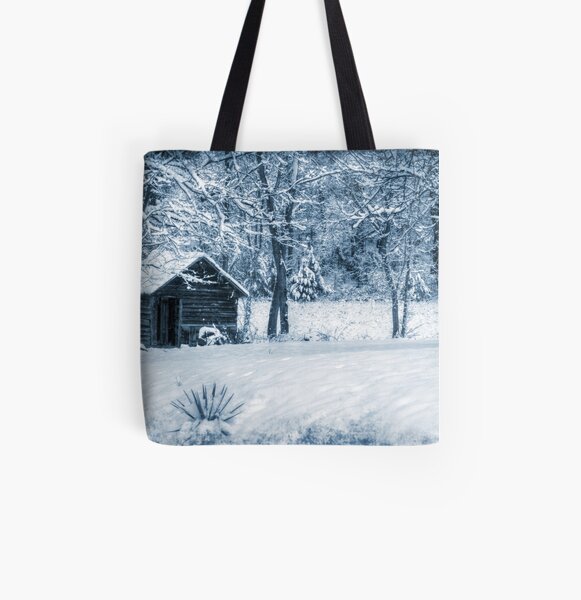 Blue Christmas All Over Print Tote Bag