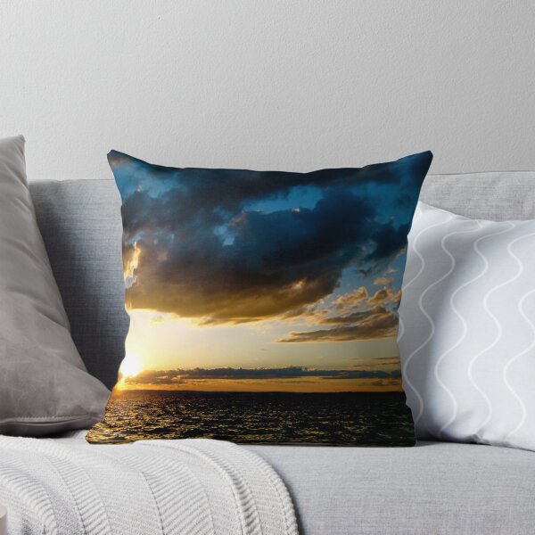 Lake Champlain Sunset 1 Throw Pillow
