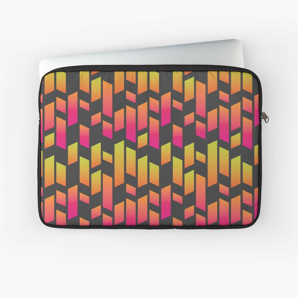 Neon abstract parallel rectangle shapes Laptop Sleeve