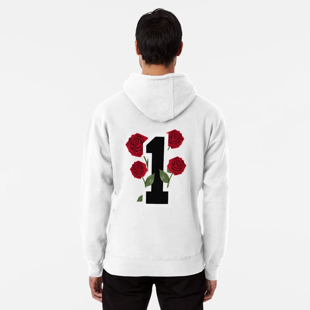 Off white hotsell rose hoodie mens