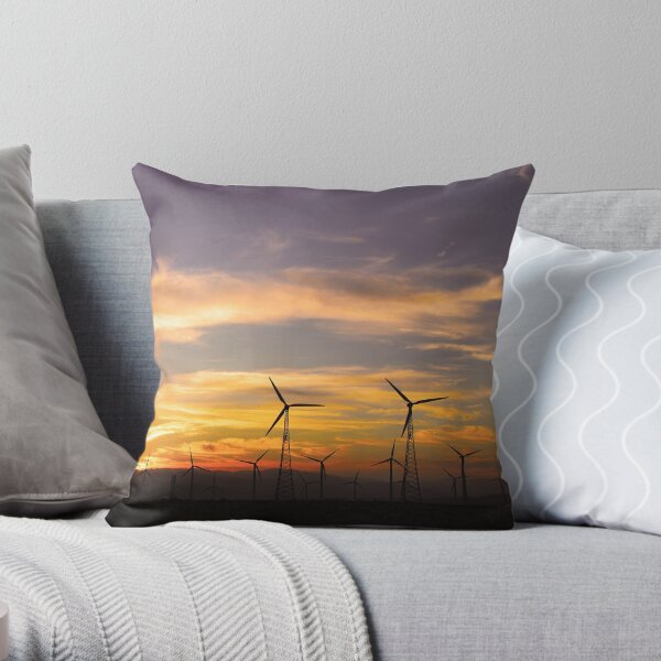 Harnessing the Desert Winds, Palm Springs CA Throw Pillow