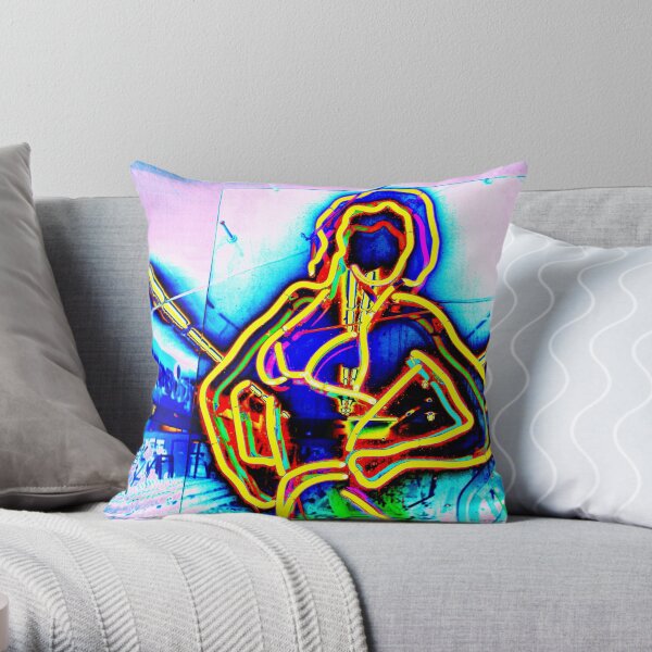 Electric Elaine Throw Pillow