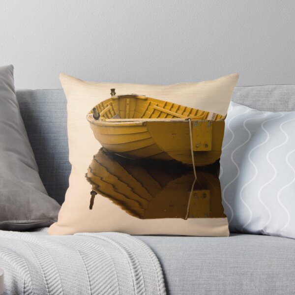 Boat afloat Throw Pillow