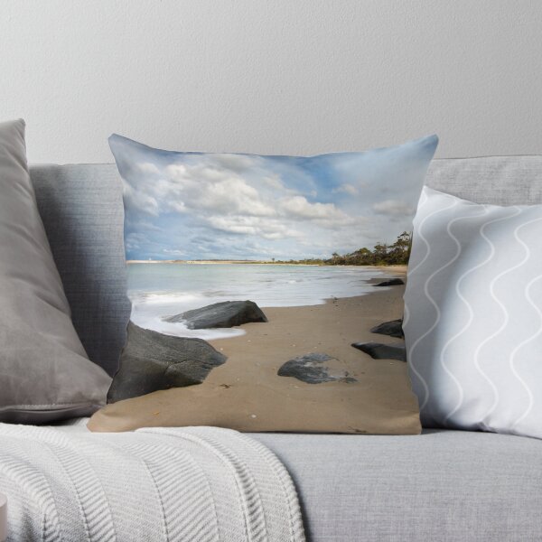 Seascape #9 - Mayfield Beach, Tasmania Throw Pillow