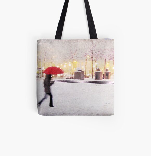 Antwerp in the Snow, Belgium All Over Print Tote Bag