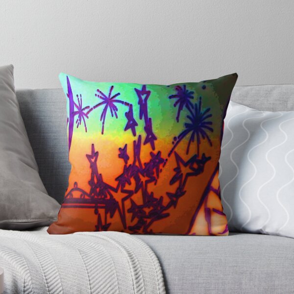 Evening Harlequin Throw Pillow