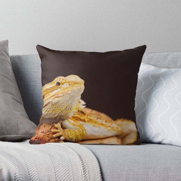 Central Bearded Dragon (Pogona vitticeps) Throw Pillow