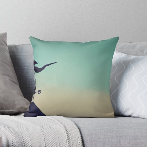 mermaid vane Throw Pillow