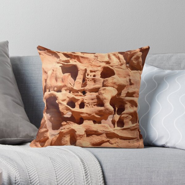 wheathered stone Throw Pillow