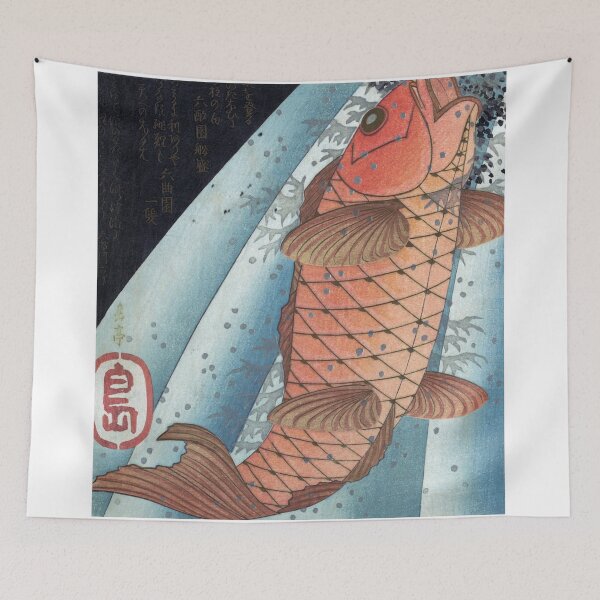 Item preview, Red Carp Ascending a Waterfall designed and sold by citimonster.
