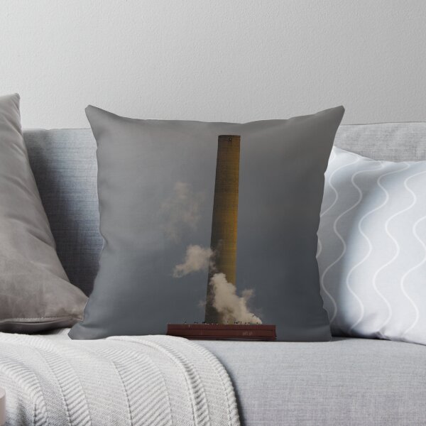 Cold Stacks Throw Pillow
