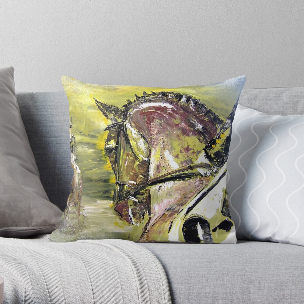 Dressage Competition Throw Pillow