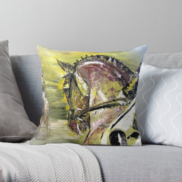 Dressage Competition Throw Pillow