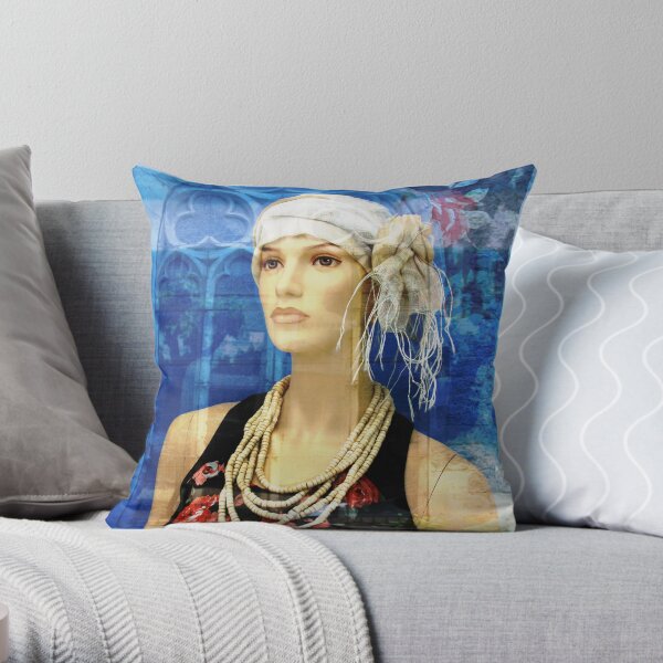 Mannequin In Window Throw Pillow
