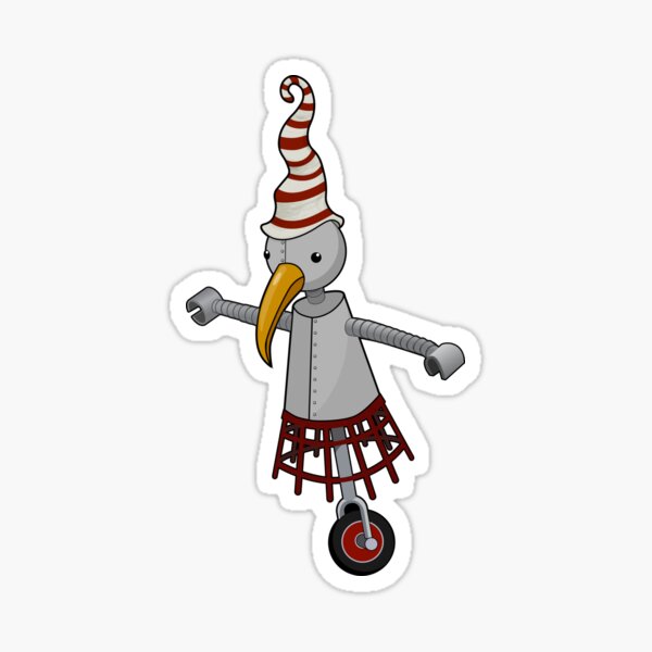 Wheelie Birdbot Sticker