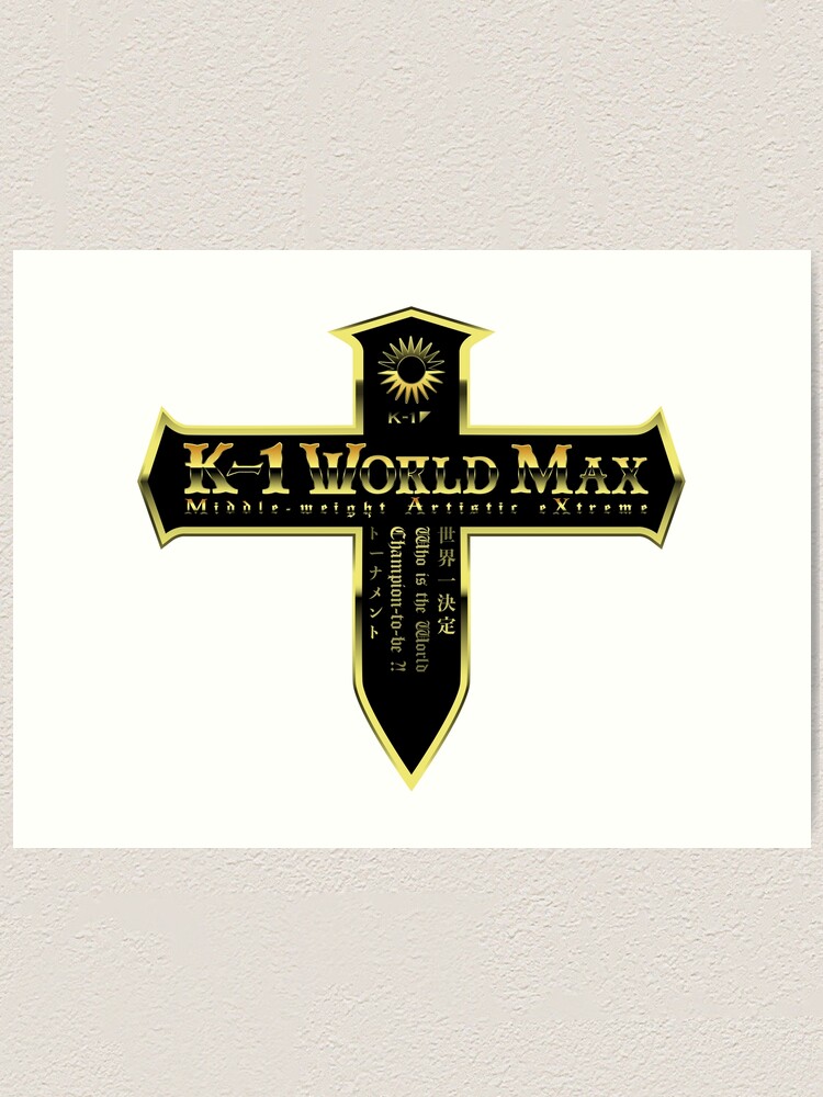 K-1 World MAX Gold Cross design | Art Print