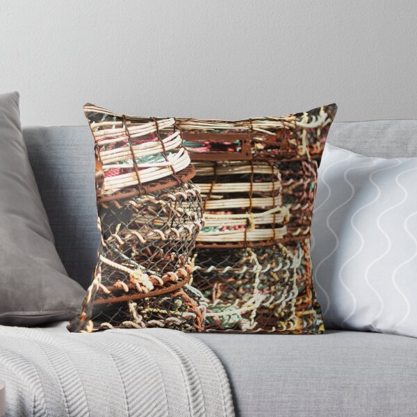 Free Range Cages Throw Pillow