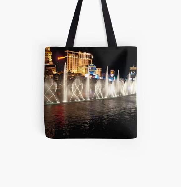 The Bellagio's Dancing Fountain All Over Print Tote Bag