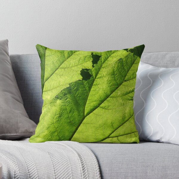 covered in green Throw Pillow