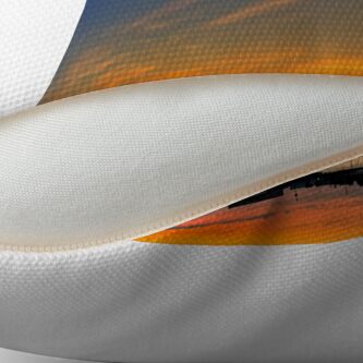 Alternate view of Sunset River Thames Grays Throw Pillow