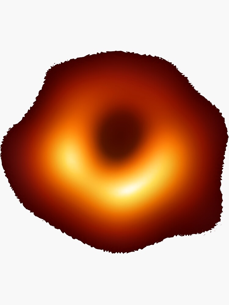 first-picture-of-a-black-hole-cutout-sticker-for-sale-by-dator